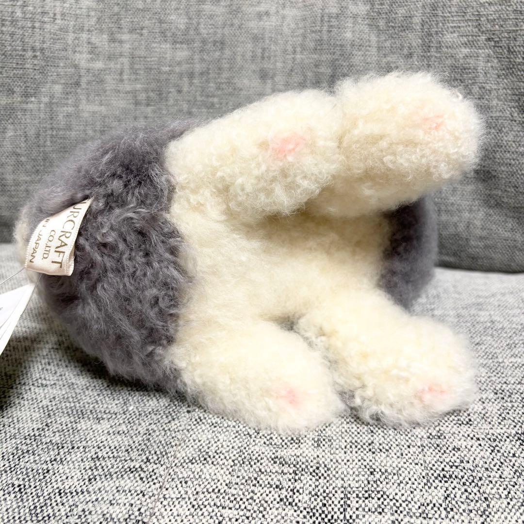 ファークラフトのグッズたち ぬいぐるみ お座りうさぎ タグ付き 毛皮