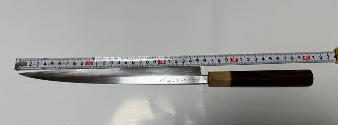 最終値下げ☆高級☆ふぐ引き包丁 薄造り 本焼（錬）尚台正吉 てっさ 八寸 黒檀柄