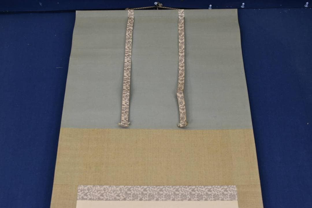 【真作】秋岳/早春田家図/農村風景図/掛軸/名家伝来/AA-933