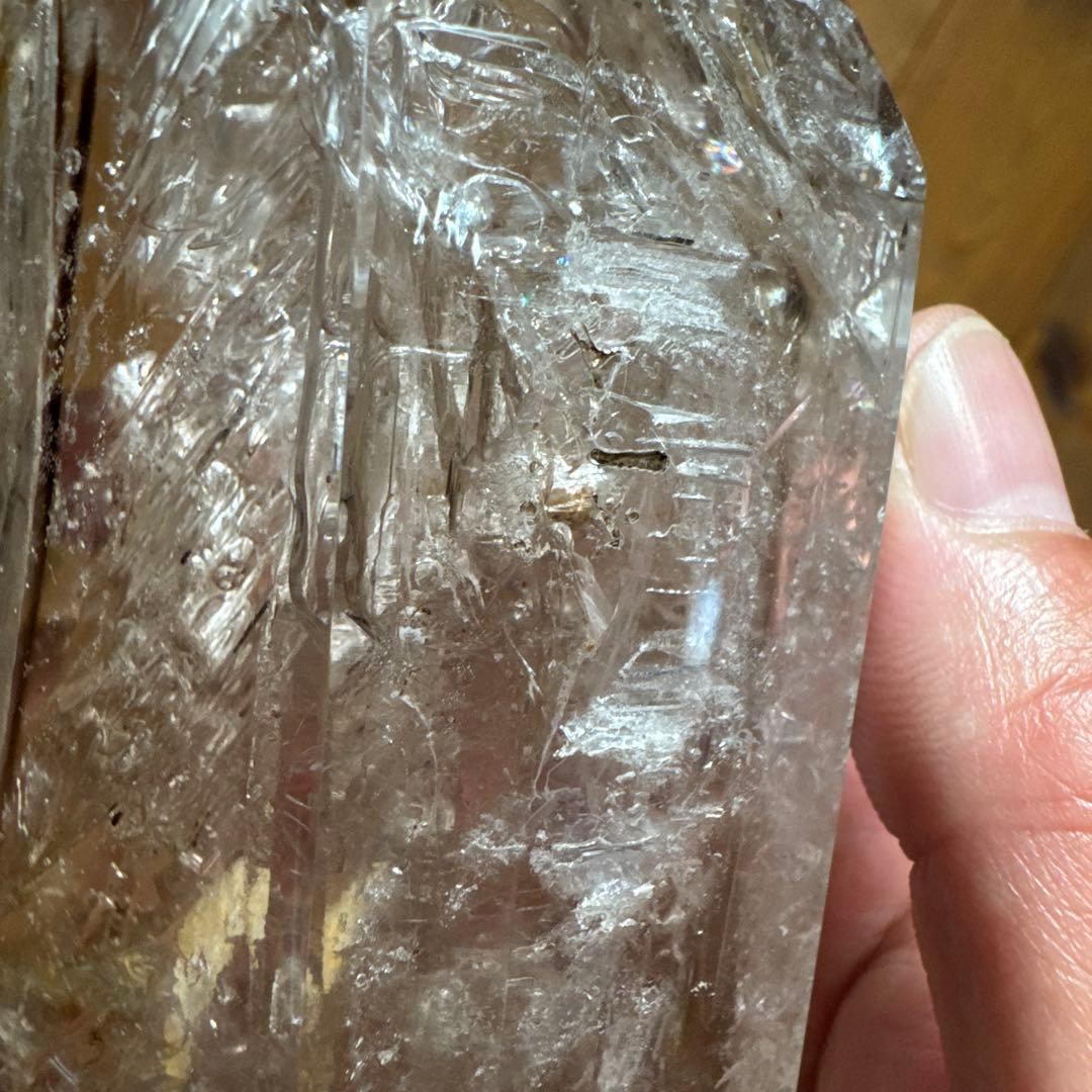 【展示コレクション級】水入り　水晶ポイント　博物館クラス　水多数あり