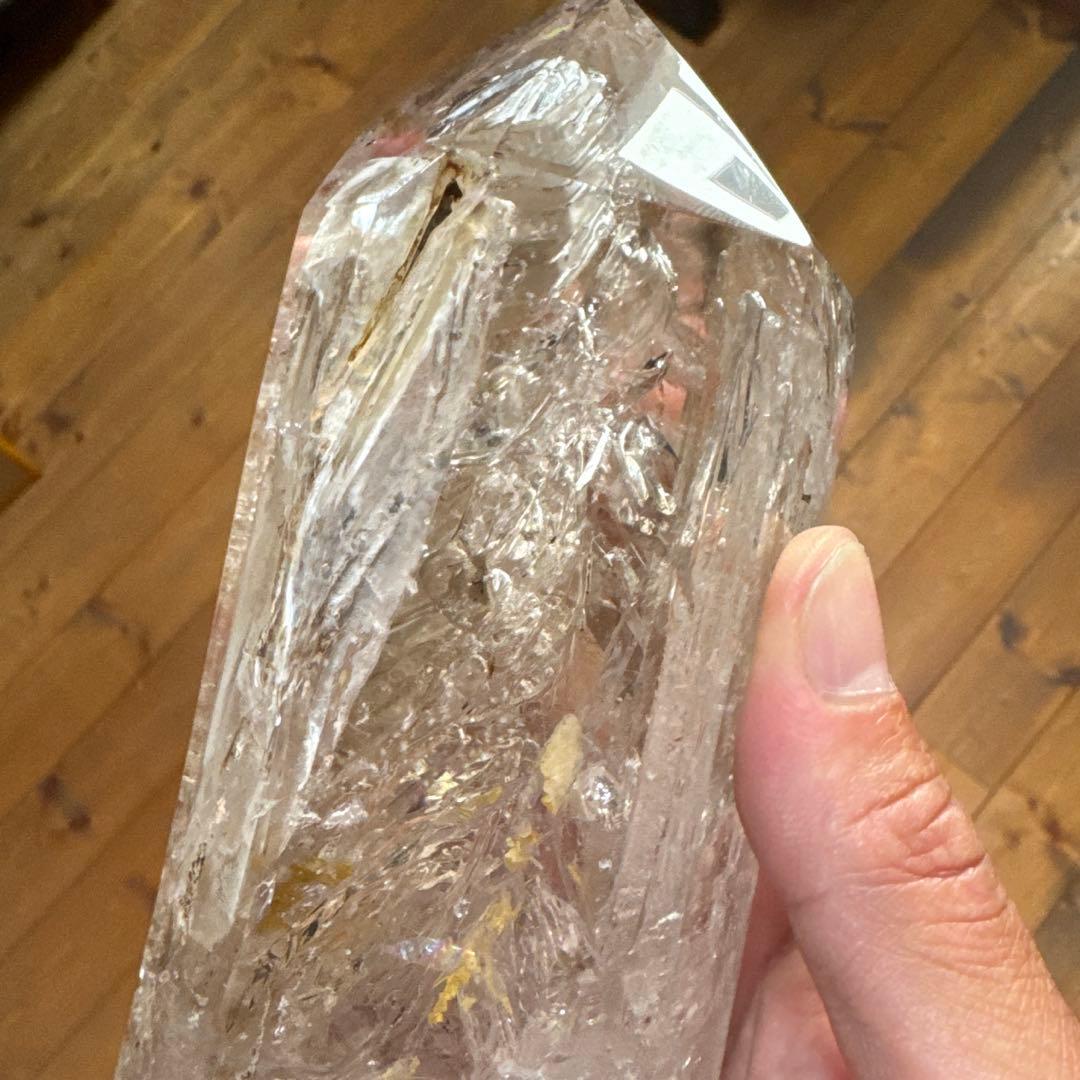 【展示コレクション級】水入り　水晶ポイント　博物館クラス　水多数あり