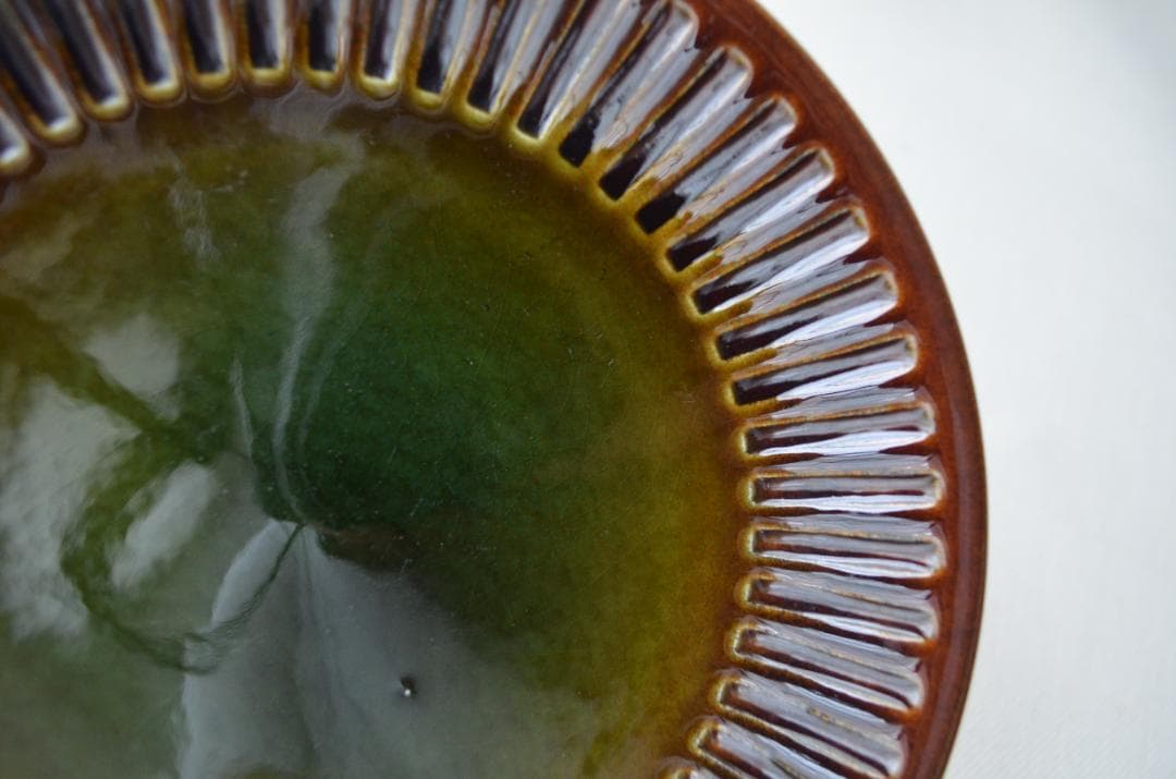 ゲフレ●KOSMOS/コスモス●19cmプレート2枚オリーブ/グリーン