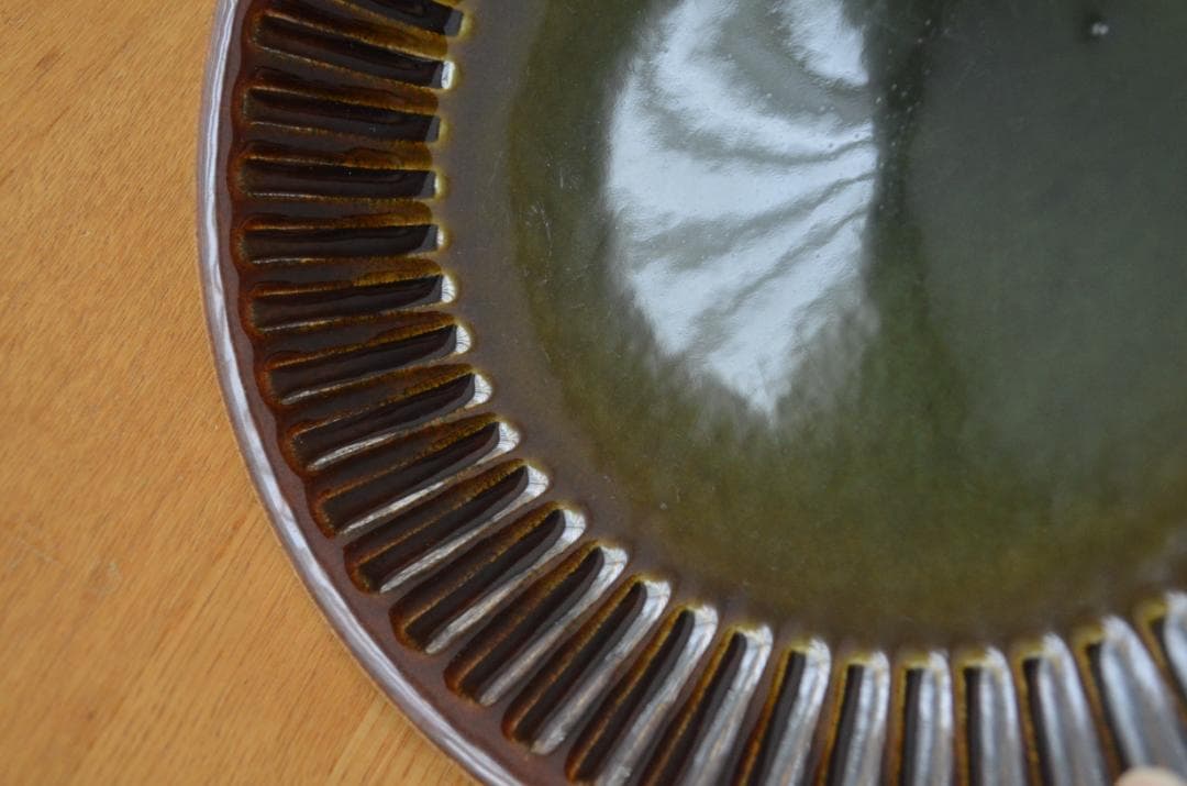 ゲフレ●KOSMOS/コスモス●19cmプレート2枚オリーブ/グリーン