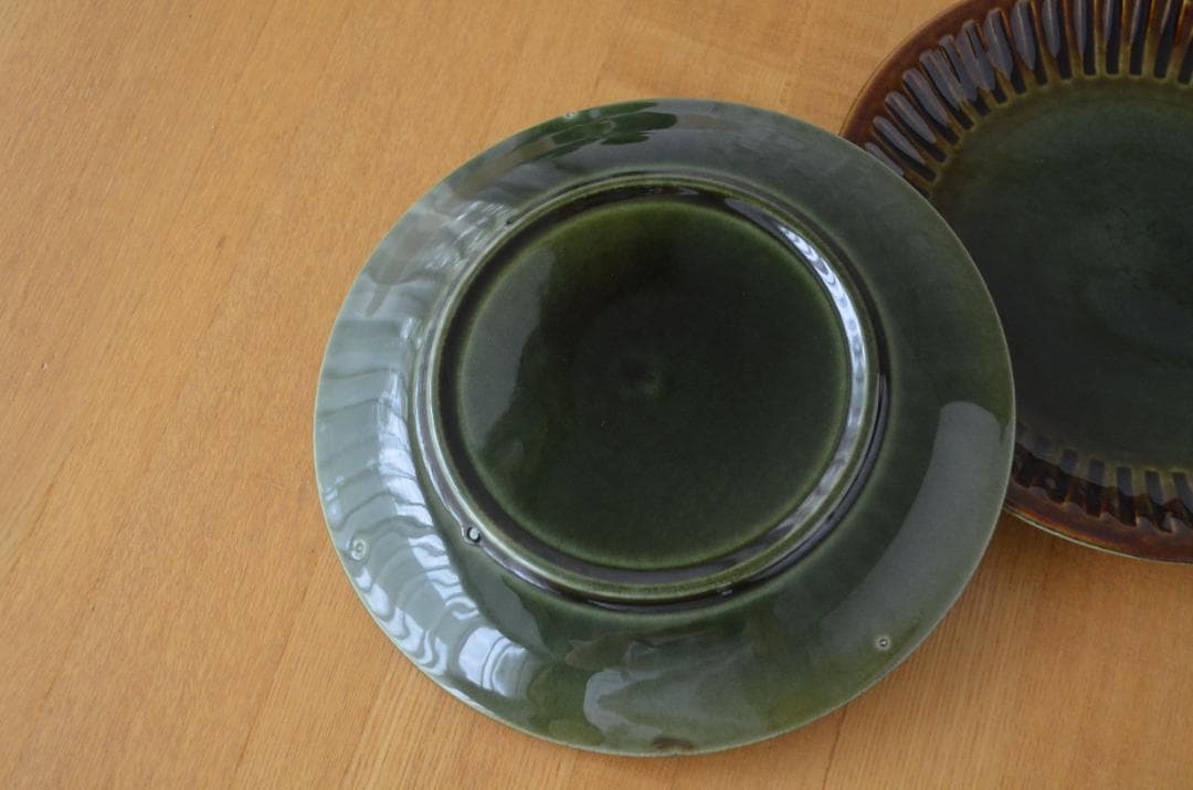 ゲフレ●KOSMOS/コスモス●19cmプレート2枚オリーブ/グリーン