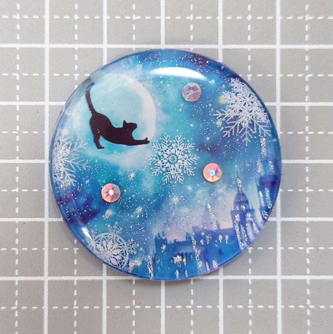 レジン　猫　ヘアゴム　ブローチ　ポニーフック　No.397