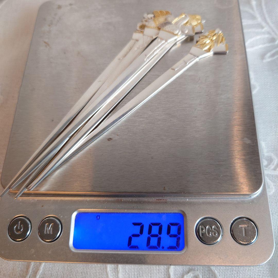 菓子楊枝　純銀製　シルバー925　5本組　28.9g　スターリングシルバー