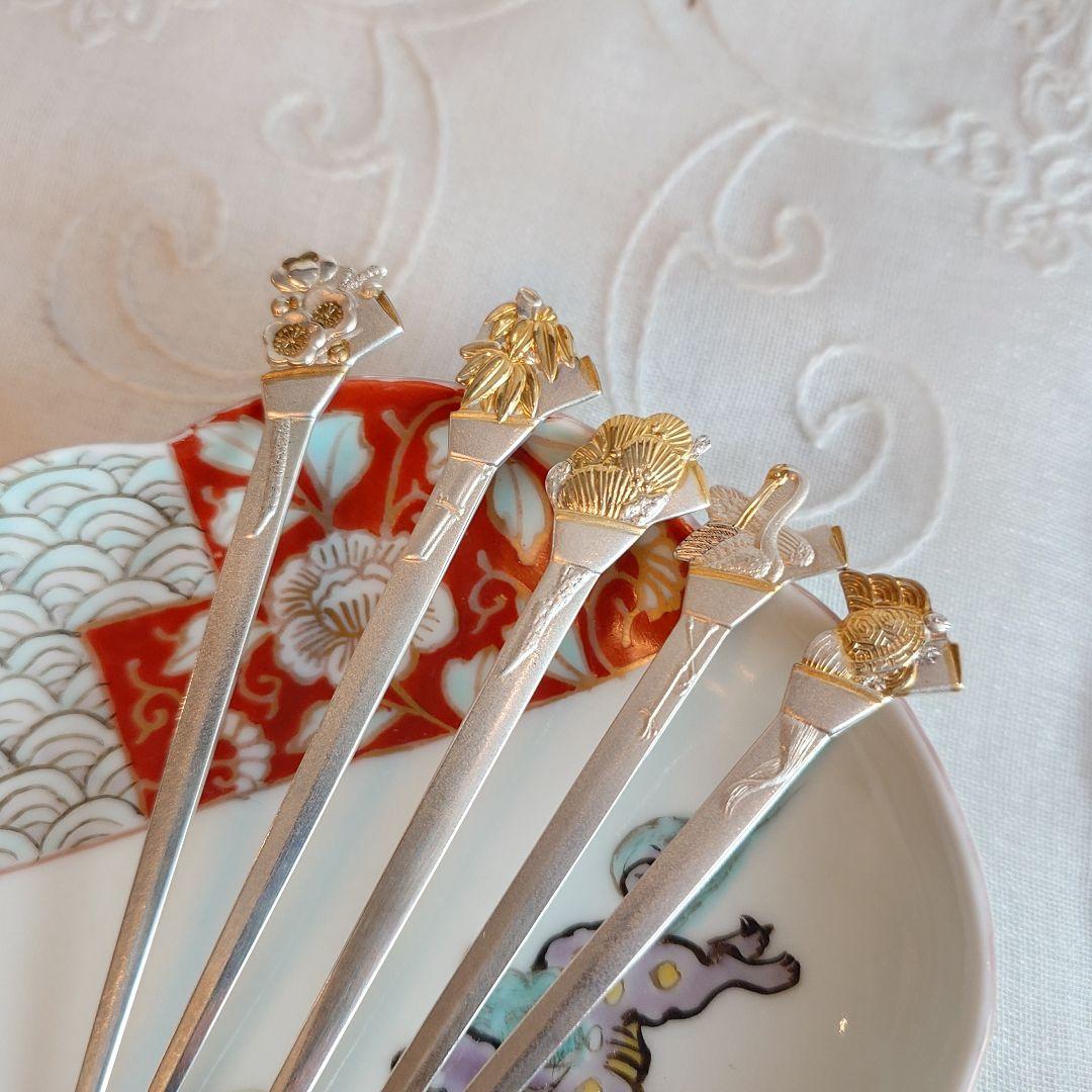 菓子楊枝　純銀製　シルバー925　5本組　28.9g　スターリングシルバー