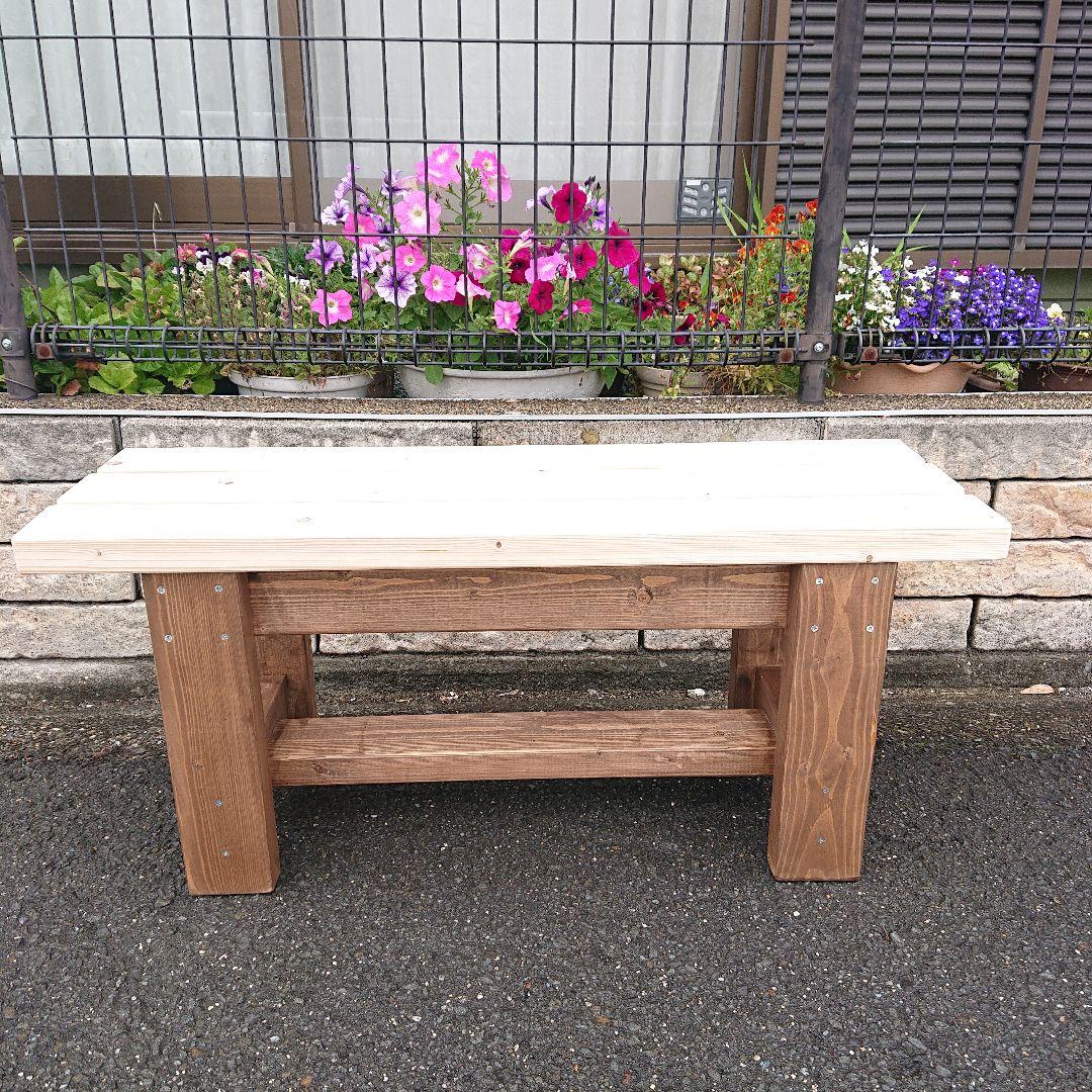 ベンチ　アンティーク調　木製　９０cmタイプ　丈夫　多目的　椅子 屋外 (ＷＢ)