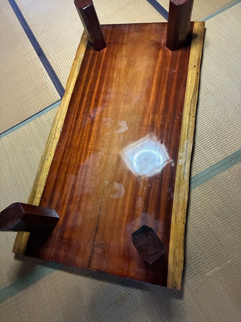 【最終値下げ　2/11削除】無垢材一枚板テーブル　長方形座卓