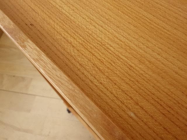 北海道手作り家具　ケヤキ材（引出付）　木製　ワゴン