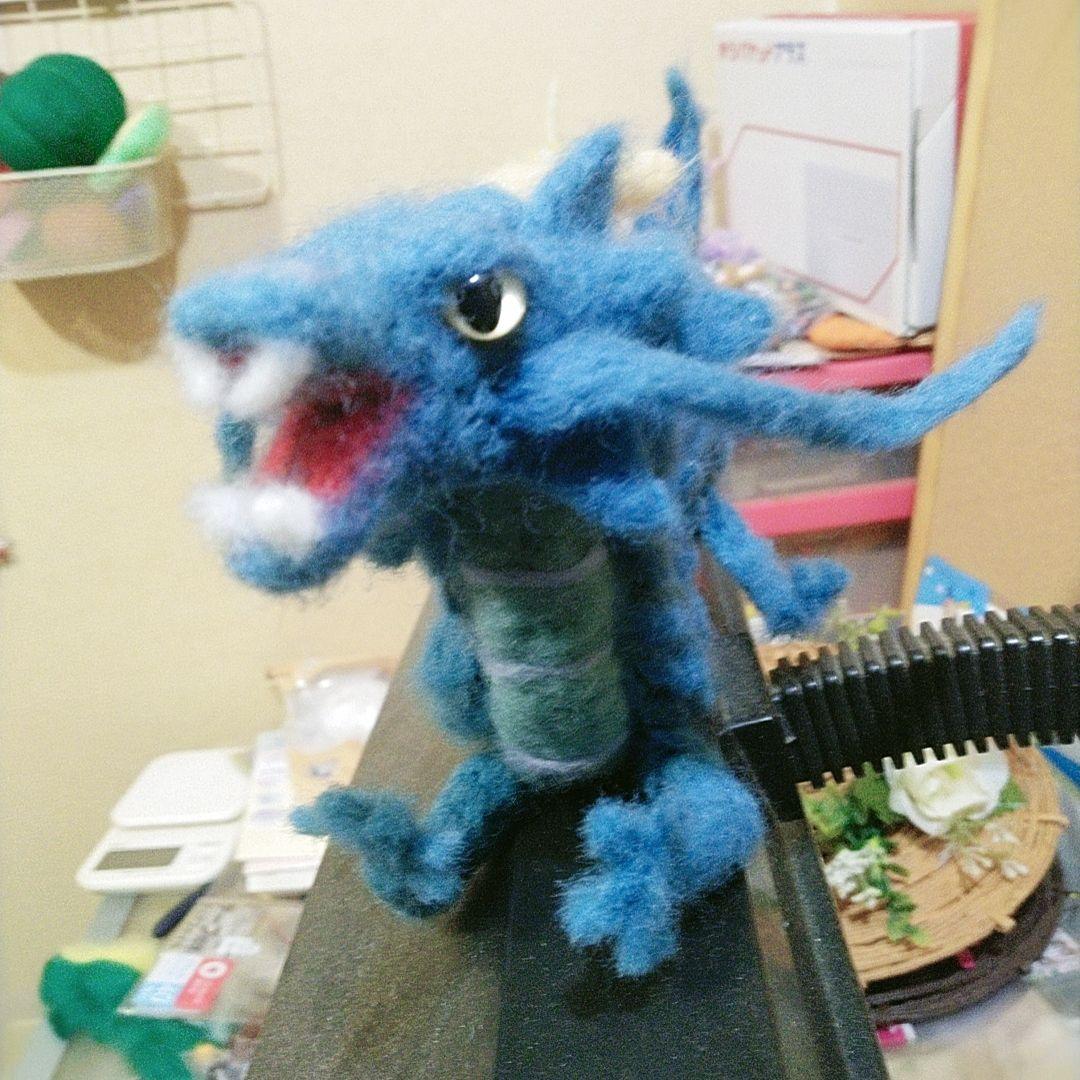 龍神様 龍 青龍 羊毛フェルト ぬいぐるみ フェルト作家 辰 アート