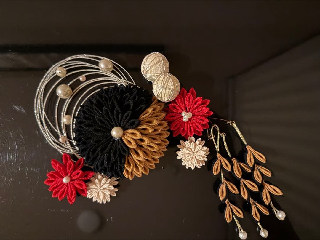つまみ細工　髪飾り　大