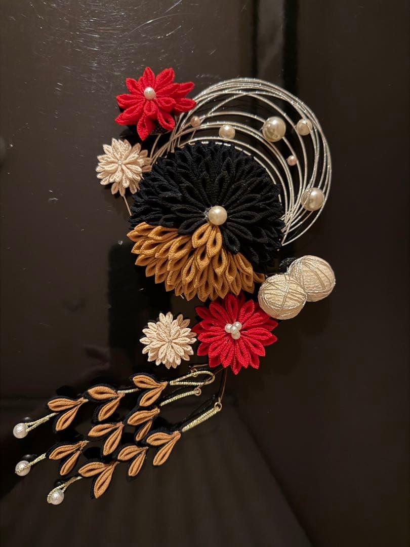 つまみ細工　髪飾り　大