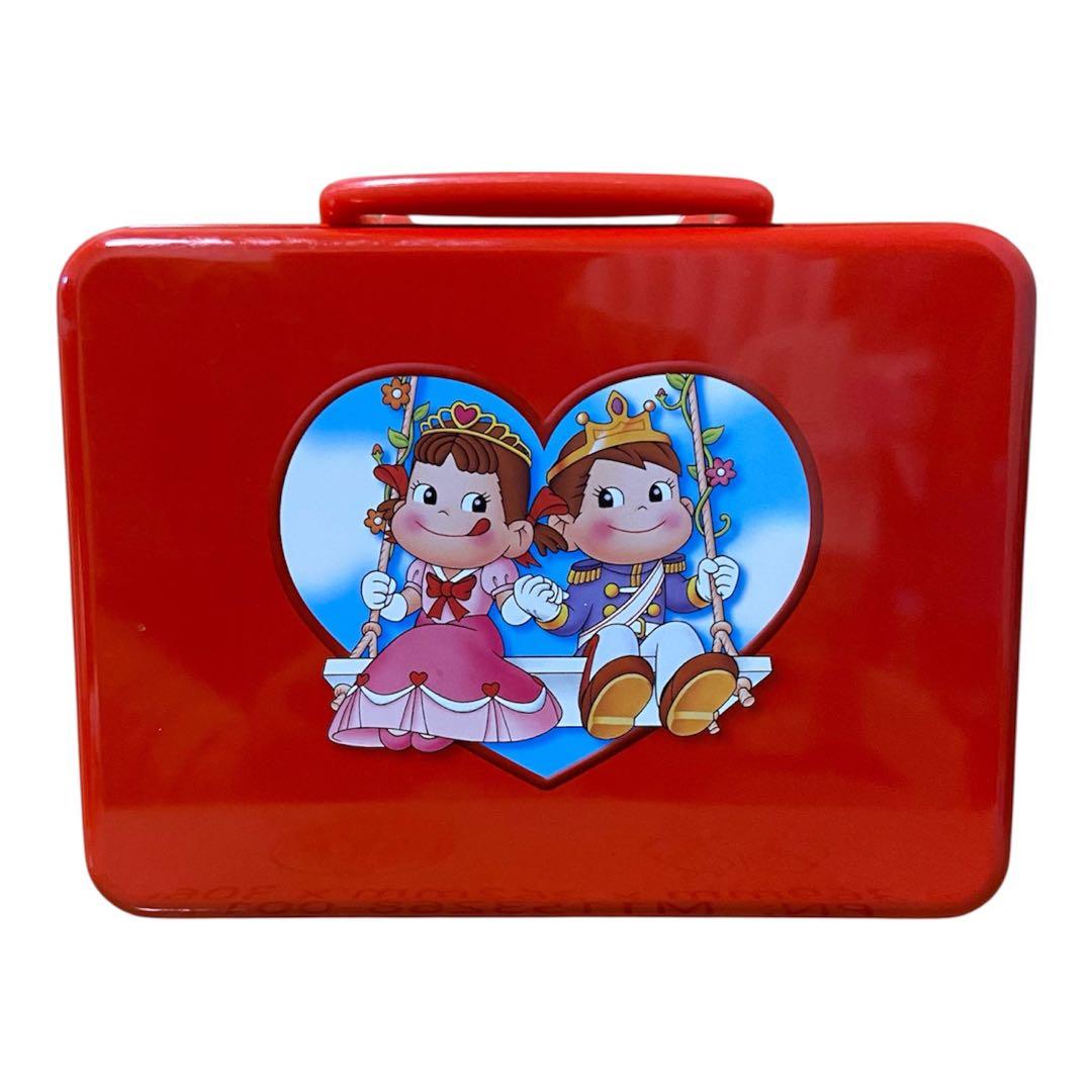 当時物 ペコちゃん ポコちゃん ブリキ缶 ランチボックス 小物入れ 昭和