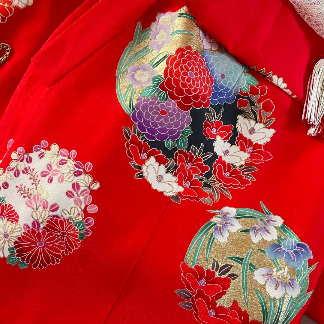 美品　七五三　3歳　正絹お着物セット　　作り帯コーデ