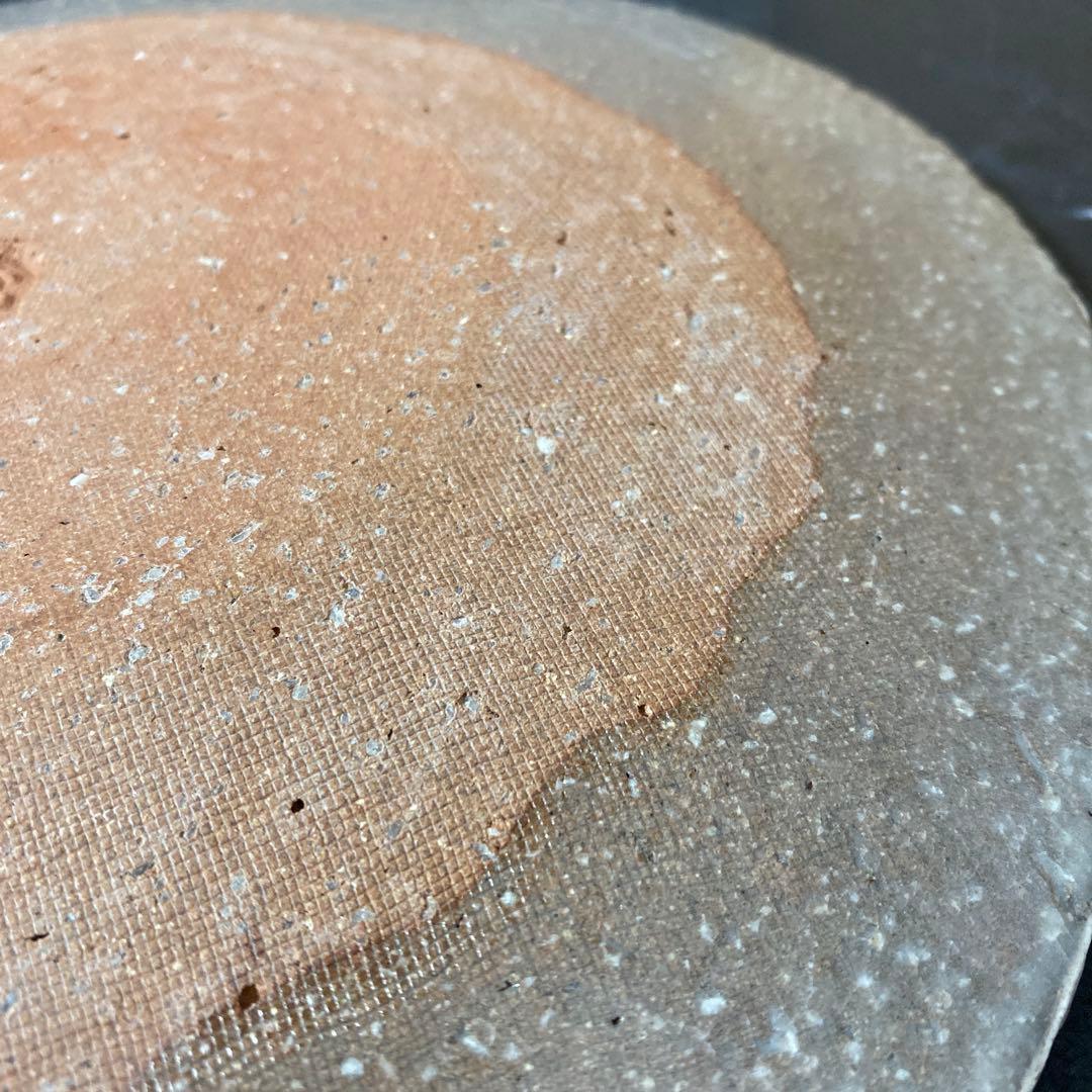 八塔亭二寧　村田陶苑　ハケ目平皿　未使用品　約26cm