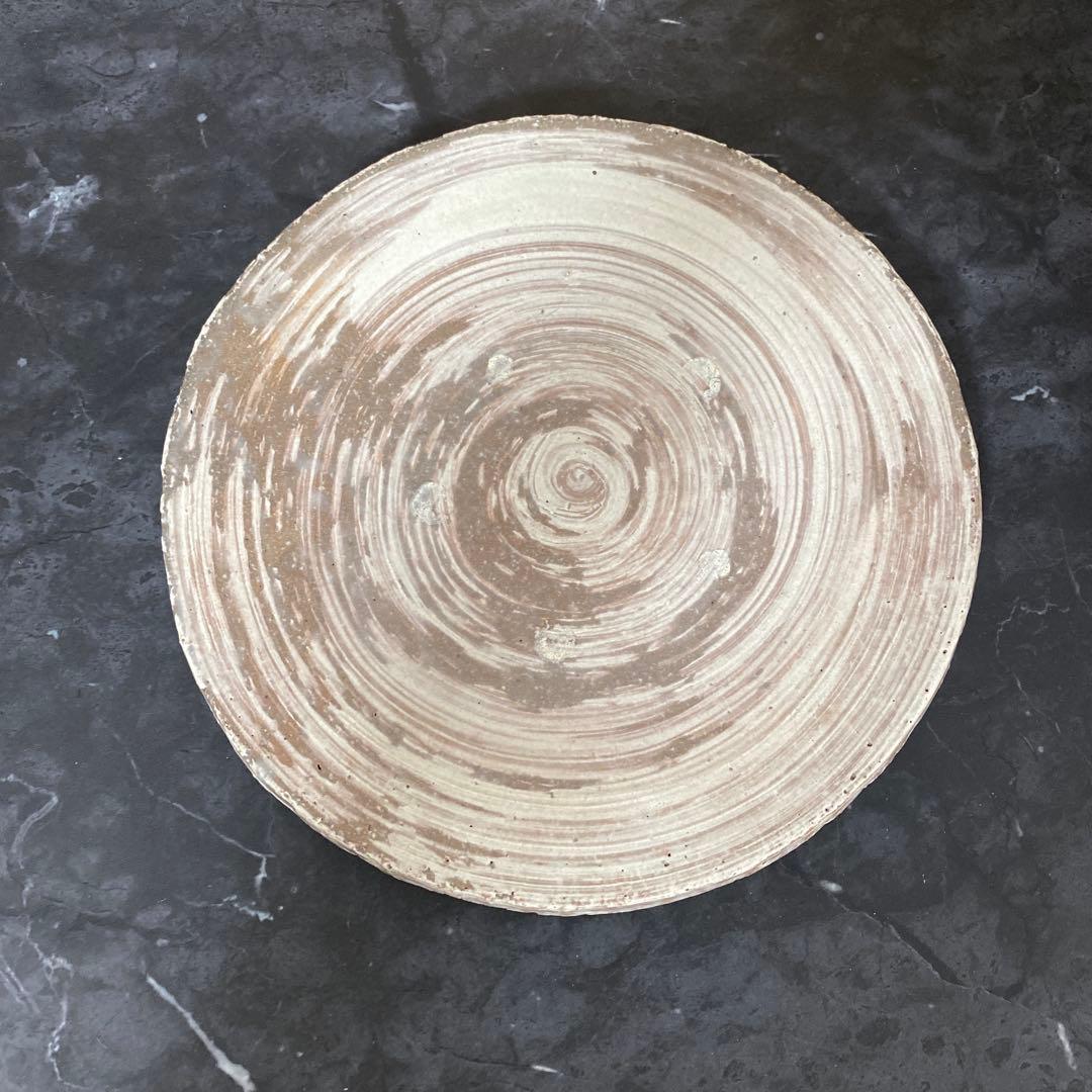 八塔亭二寧　村田陶苑　ハケ目平皿　未使用品　約26cm