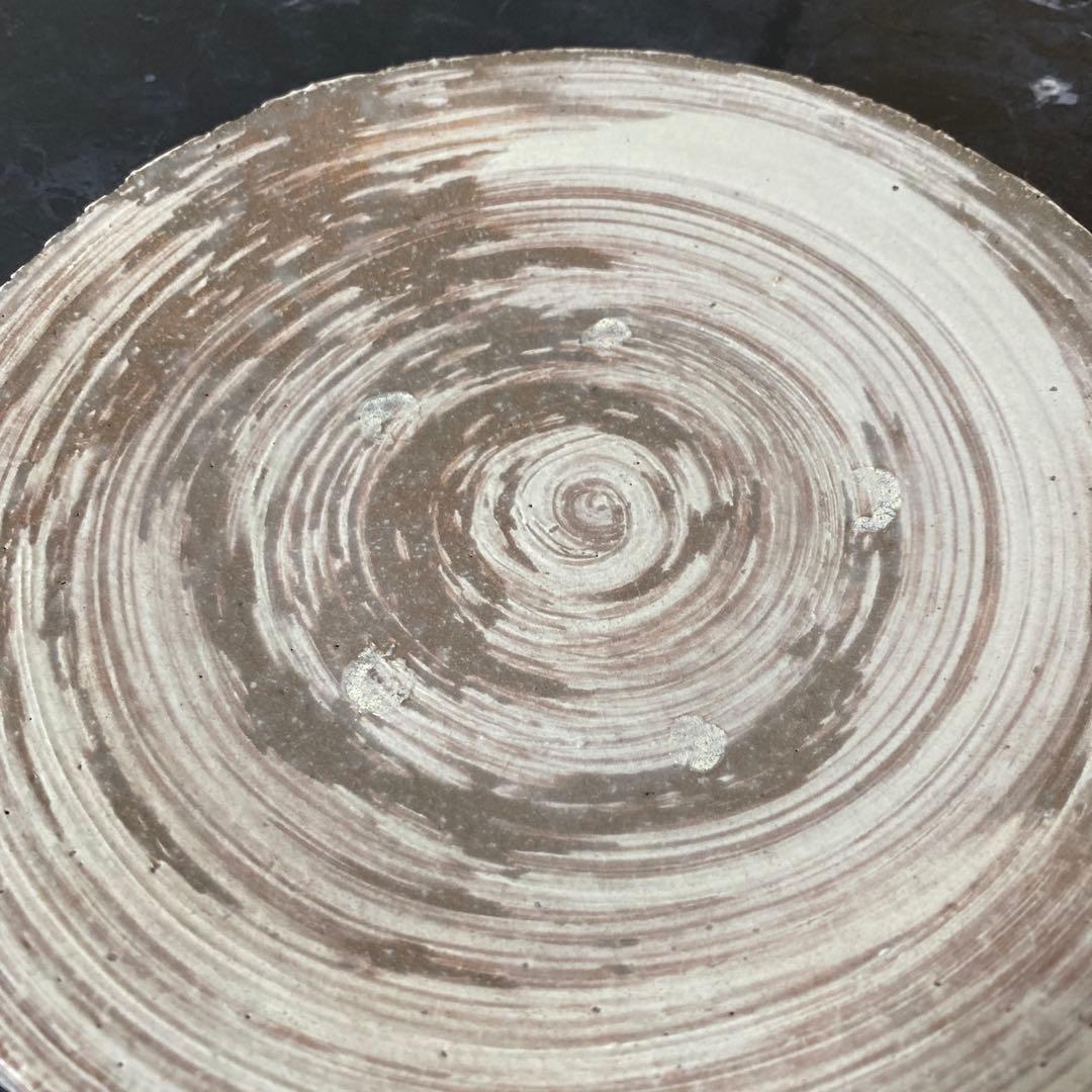 八塔亭二寧　村田陶苑　ハケ目平皿　未使用品　約26cm