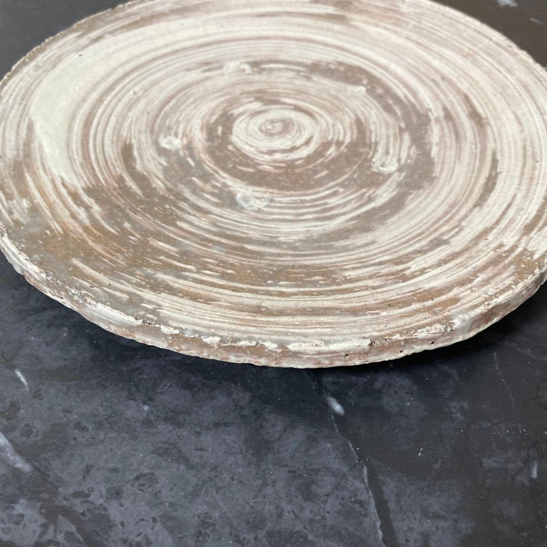 八塔亭二寧　村田陶苑　ハケ目平皿　未使用品　約26cm