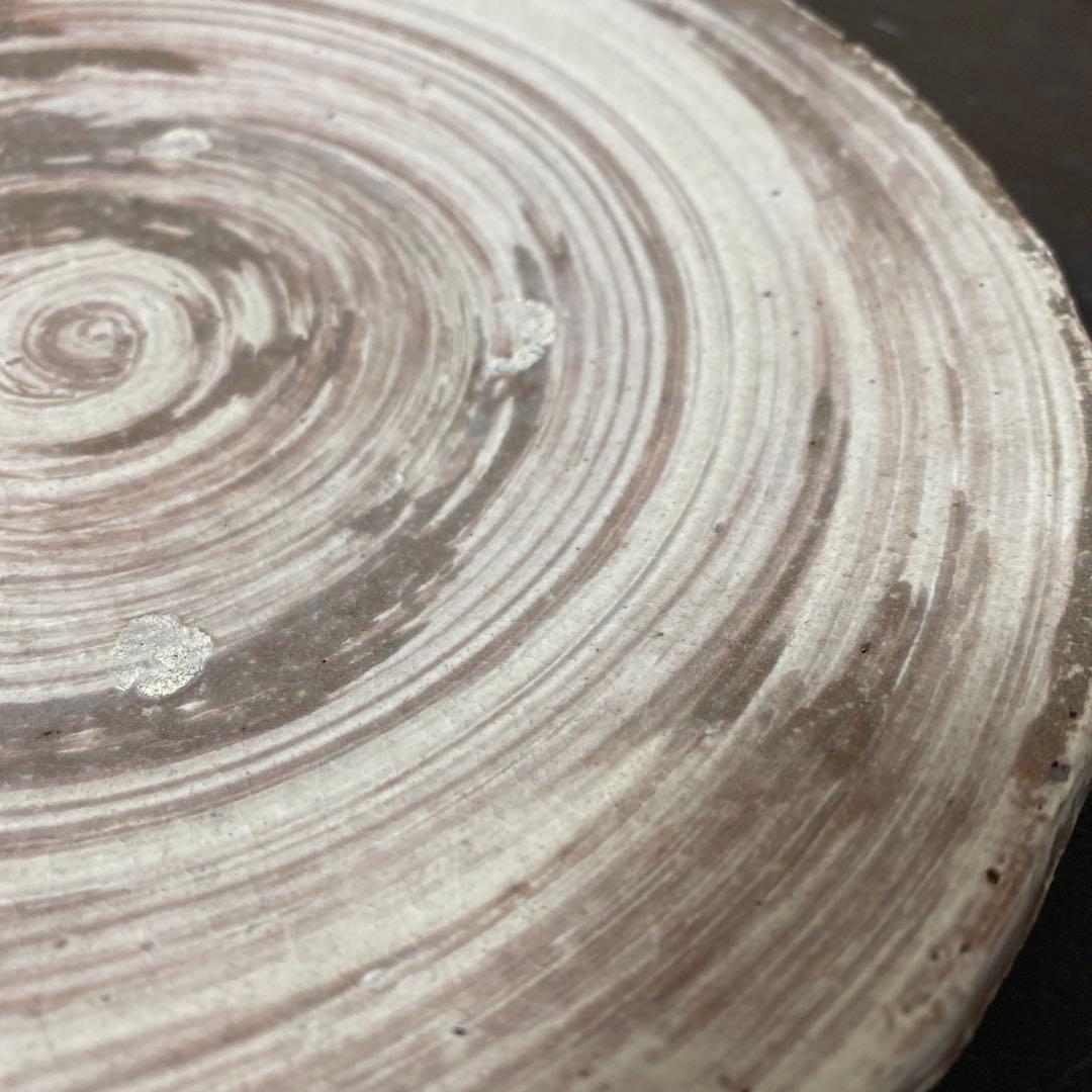 八塔亭二寧　村田陶苑　ハケ目平皿　未使用品　約26cm