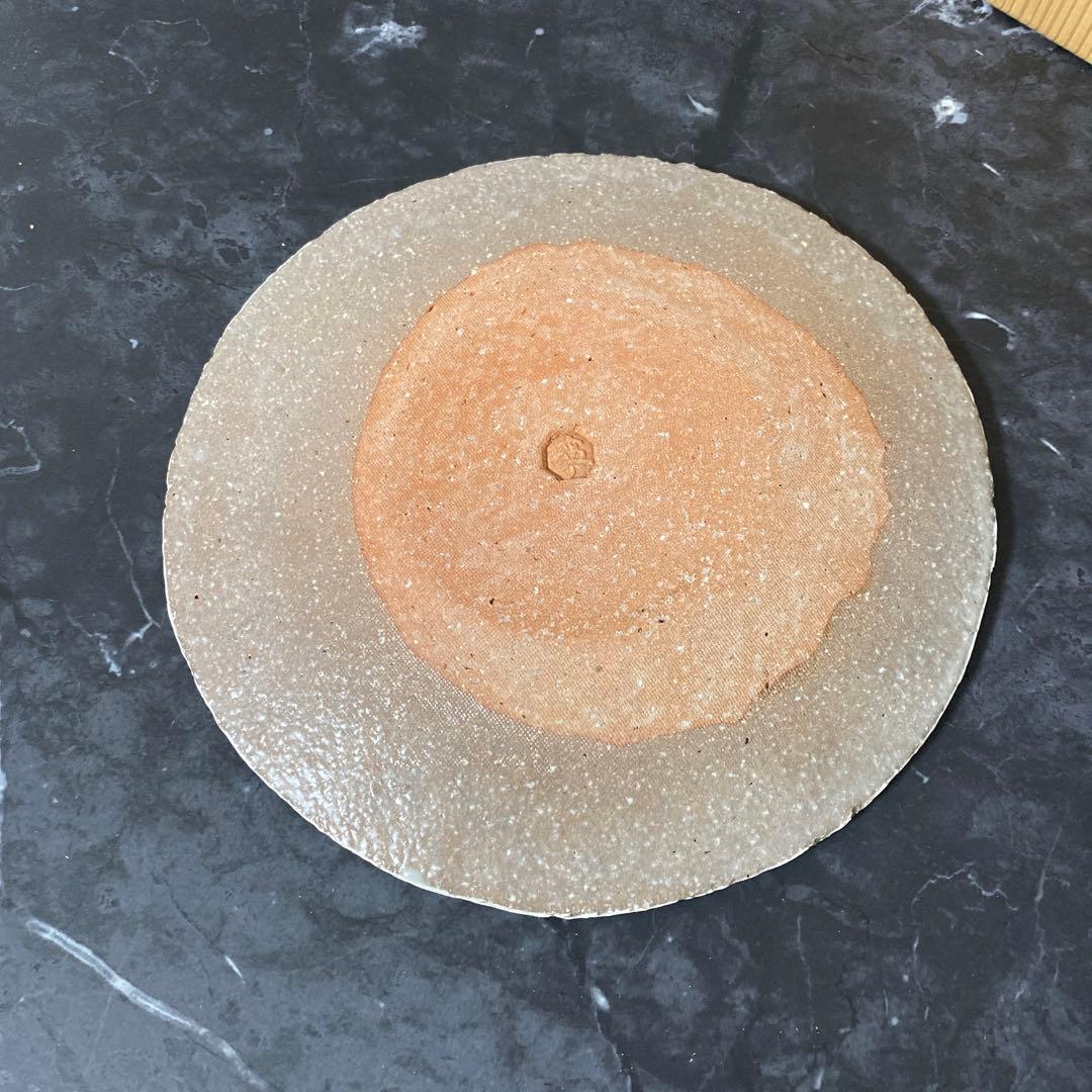 八塔亭二寧　村田陶苑　ハケ目平皿　未使用品　約26cm