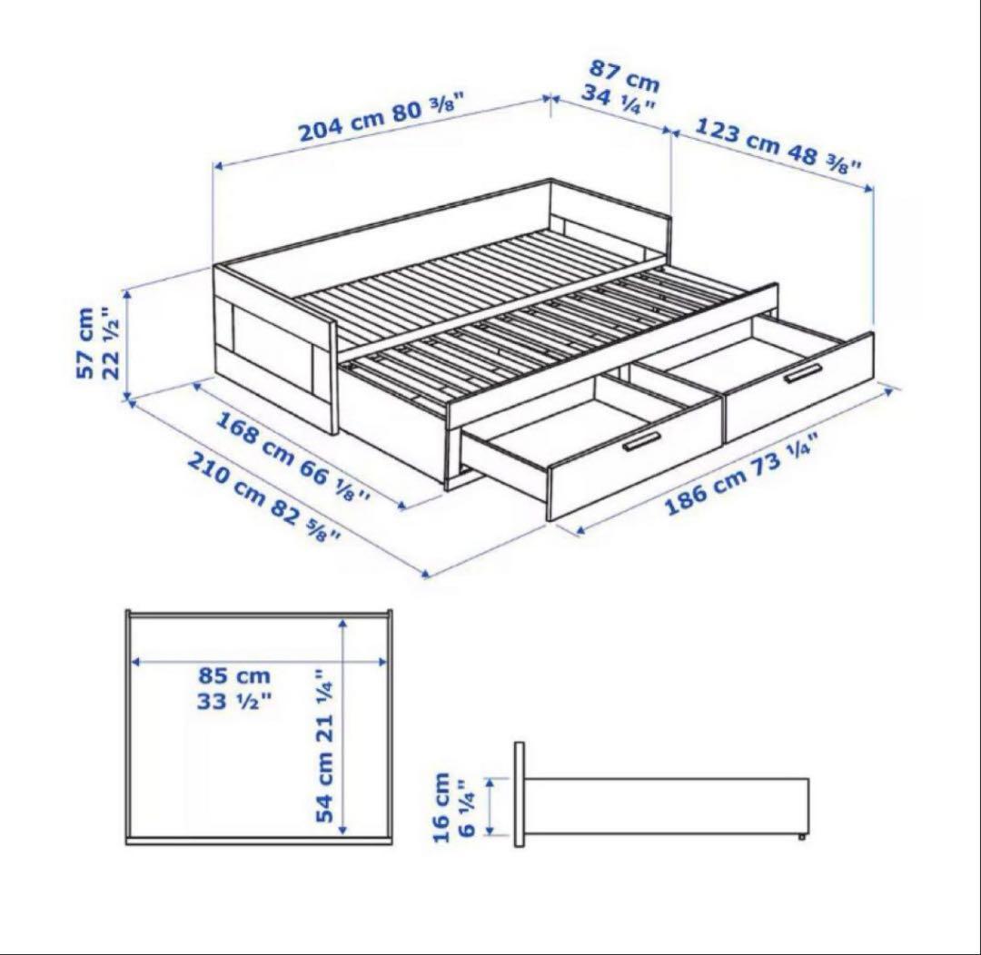 【横浜市引取】IKEA ブリムネスベッド　ブラック