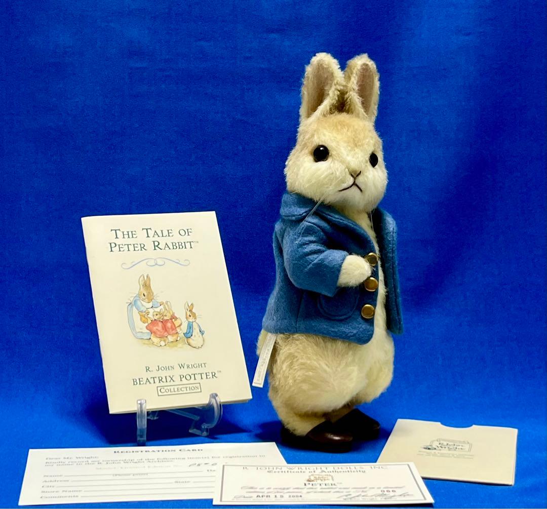 レア☆新品同様☆8\"ピーターラビット☆箱・証明書付☆R.ジョン・ライト