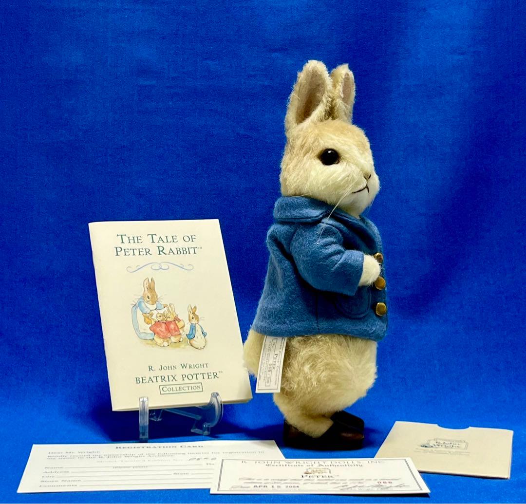 レア☆新品同様☆8\"ピーターラビット☆箱・証明書付☆R.ジョン・ライト