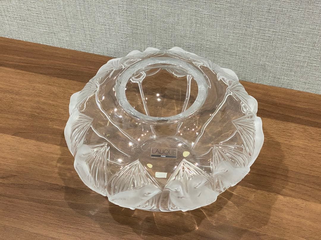 【未使用】ラリック LALIQUE 鳥　クリスタル　花瓶　ボウル