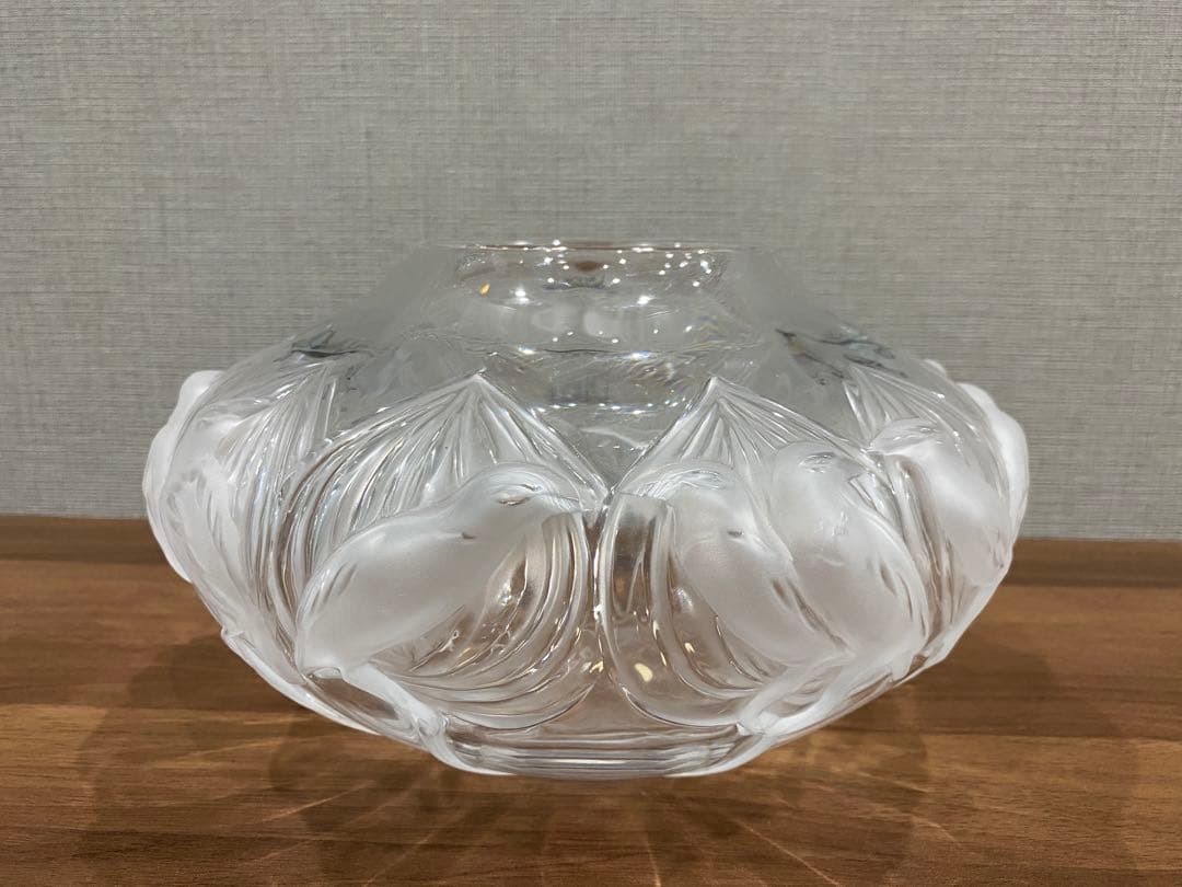 【未使用】ラリック LALIQUE 鳥　クリスタル　花瓶　ボウル