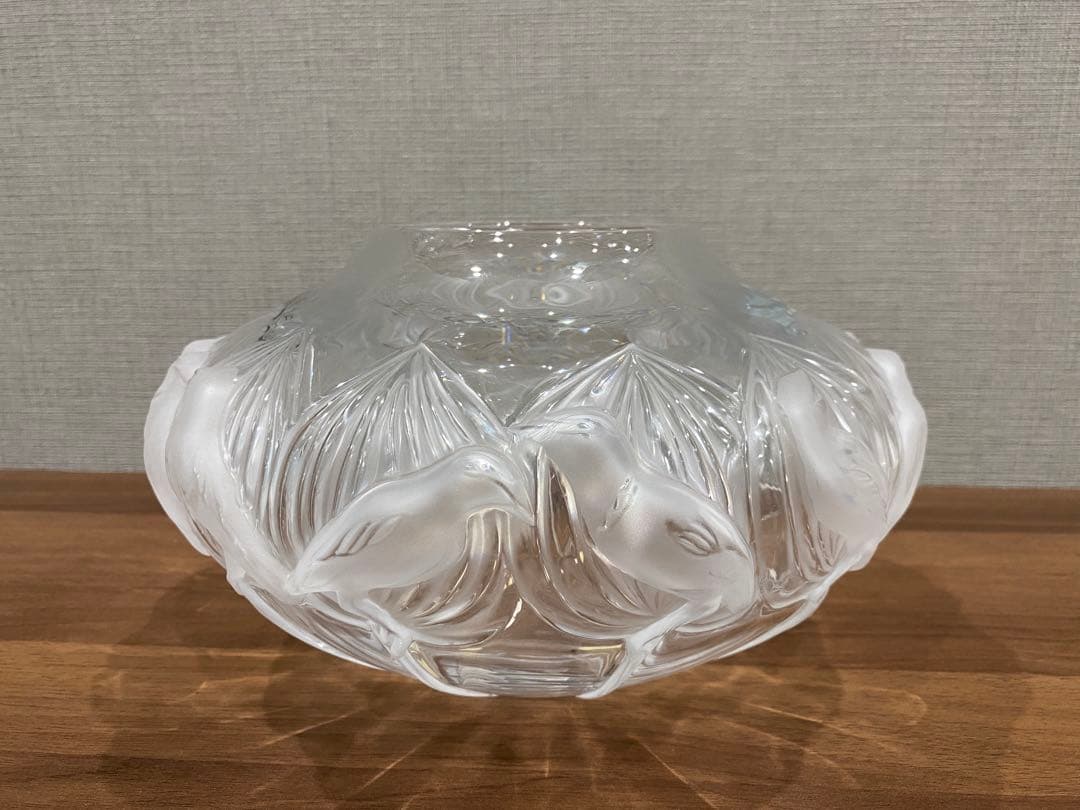 【未使用】ラリック LALIQUE 鳥　クリスタル　花瓶　ボウル