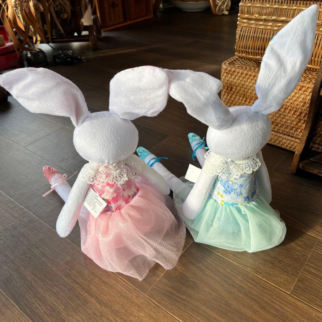 うさちゃんドール　二体セット　耳はワイヤー入り