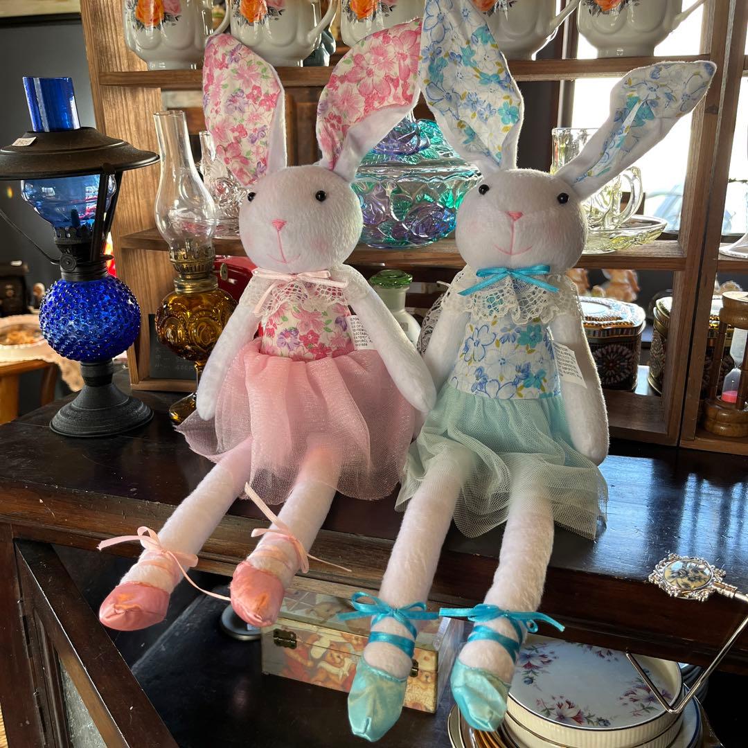 うさちゃんドール　二体セット　耳はワイヤー入り