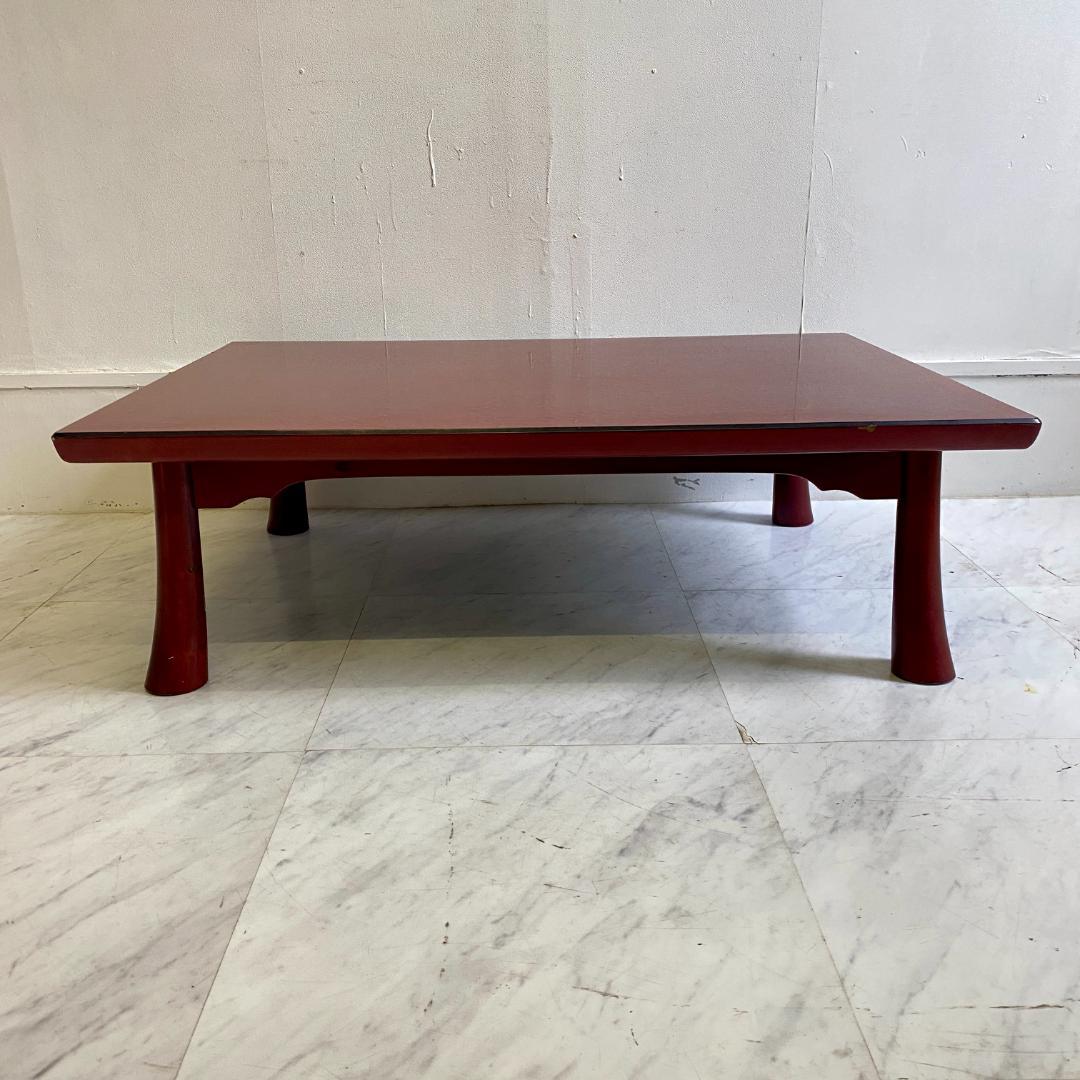 【森繁 MORISHIGE】昭和レトロ 木製 座卓 ローテーブル｜小振り