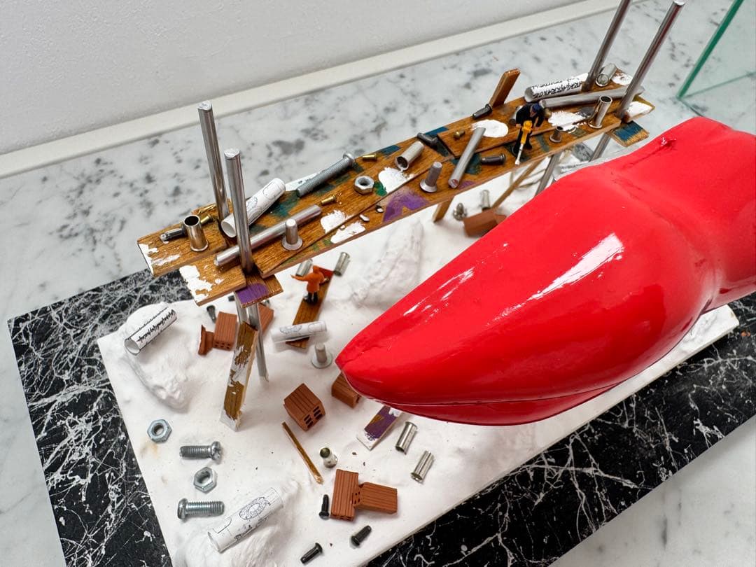 【中古】海外限定 ガラスケース入り立体アート作品