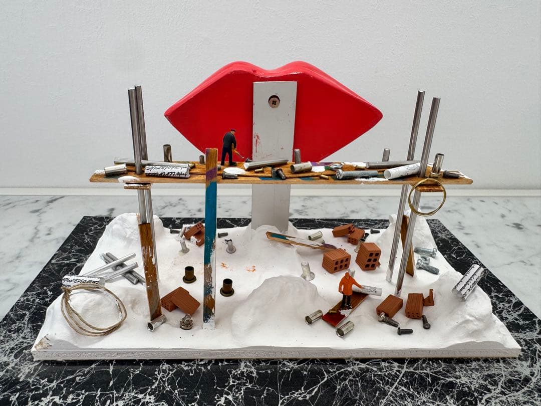 【中古】海外限定 ガラスケース入り立体アート作品