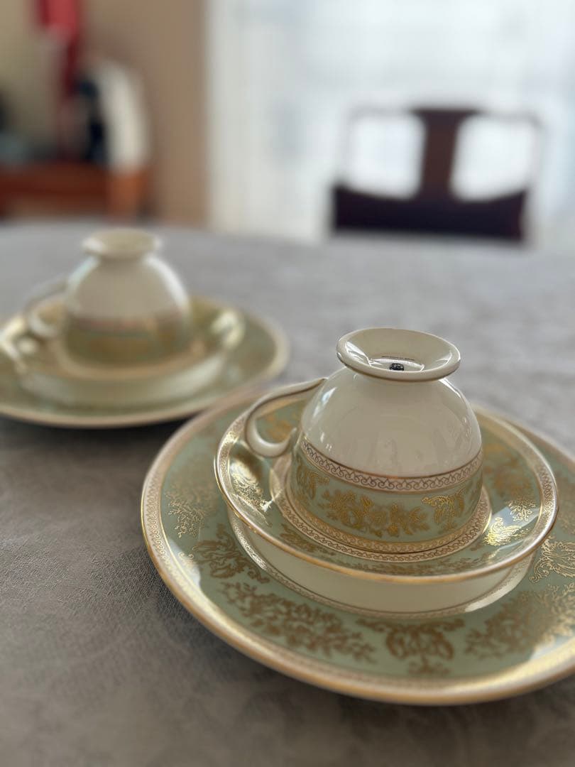 【ウェッジウッド】コロンビアセージグリーン　トリオ　2セット