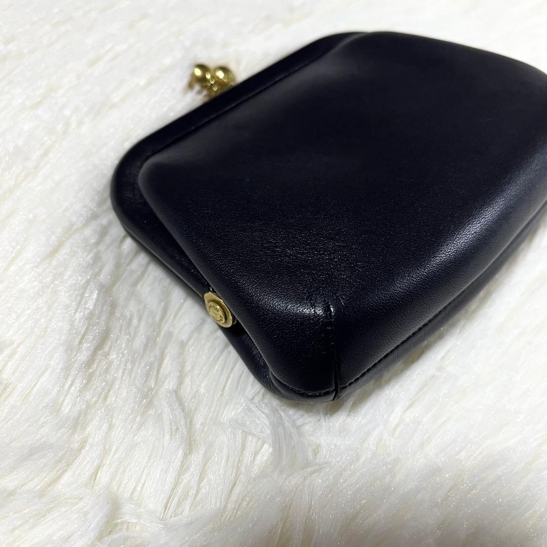 美品 COACH コーチ キスロック がま口 コインケース 財布 ブラック