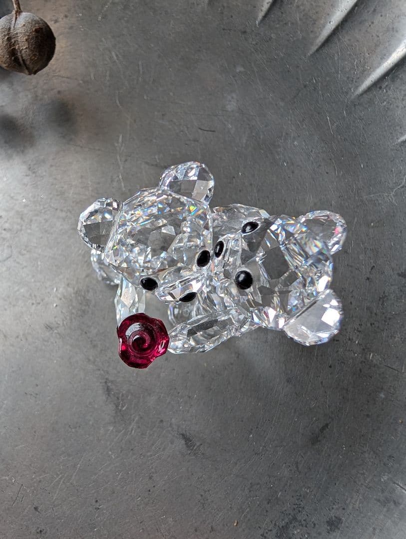 ✦スワロフスキー✦Swarovski クリスベア バラをあなたに ローズ