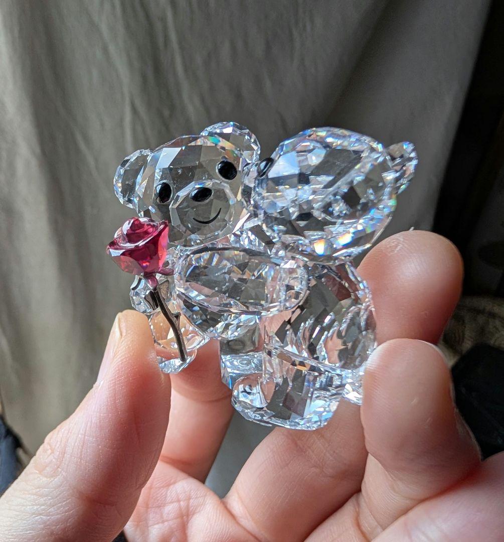 ✦スワロフスキー✦Swarovski クリスベア バラをあなたに ローズ