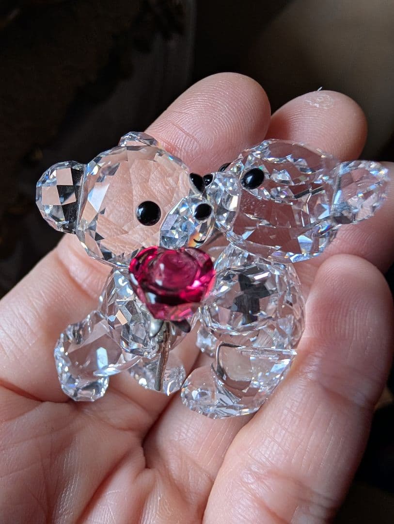 ✦スワロフスキー✦Swarovski クリスベア バラをあなたに ローズ