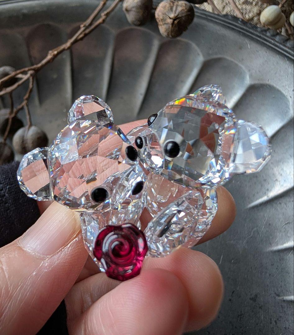 ✦スワロフスキー✦Swarovski クリスベア バラをあなたに ローズ