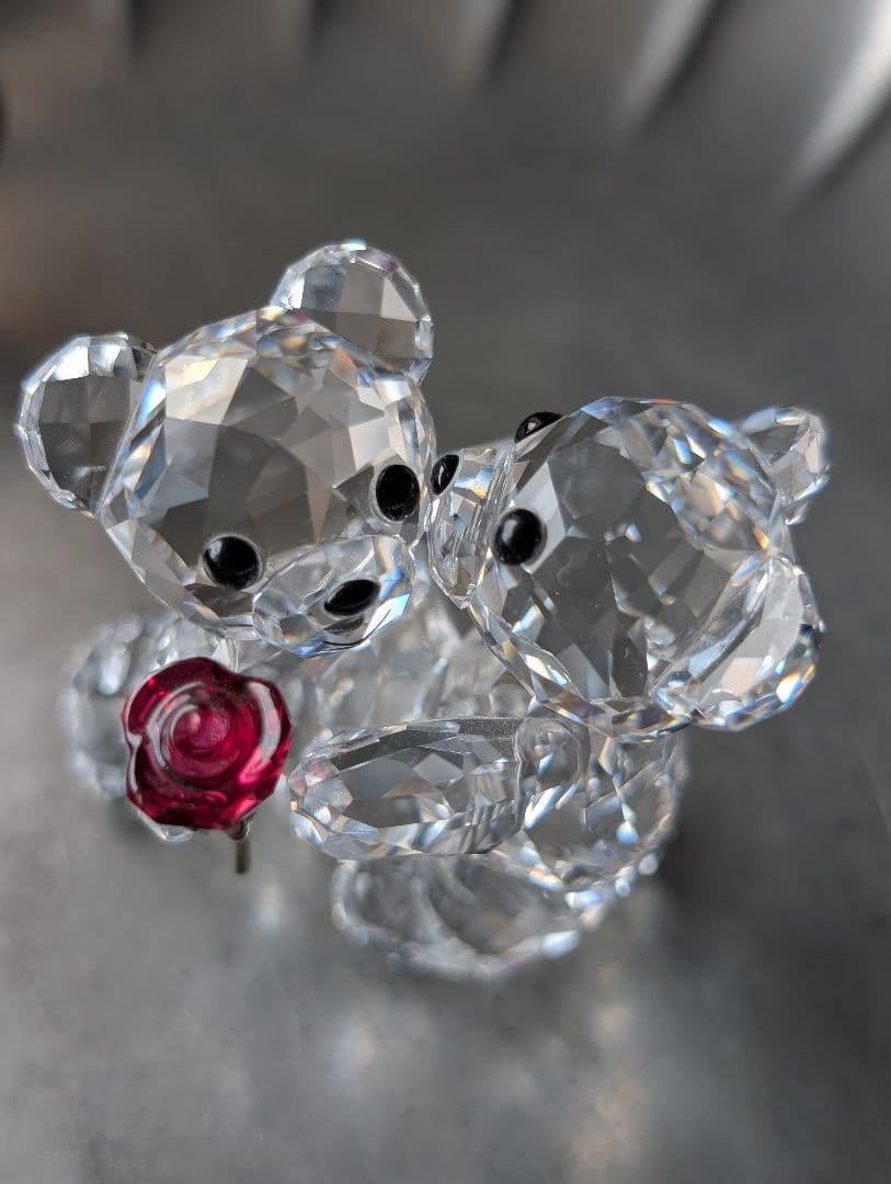 ✦スワロフスキー✦Swarovski クリスベア バラをあなたに ローズ