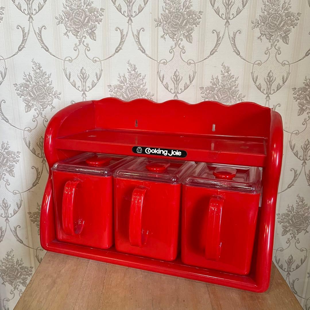 アンティーク】昭和レトロ プラスチック製 調味料ラック レトロポップ