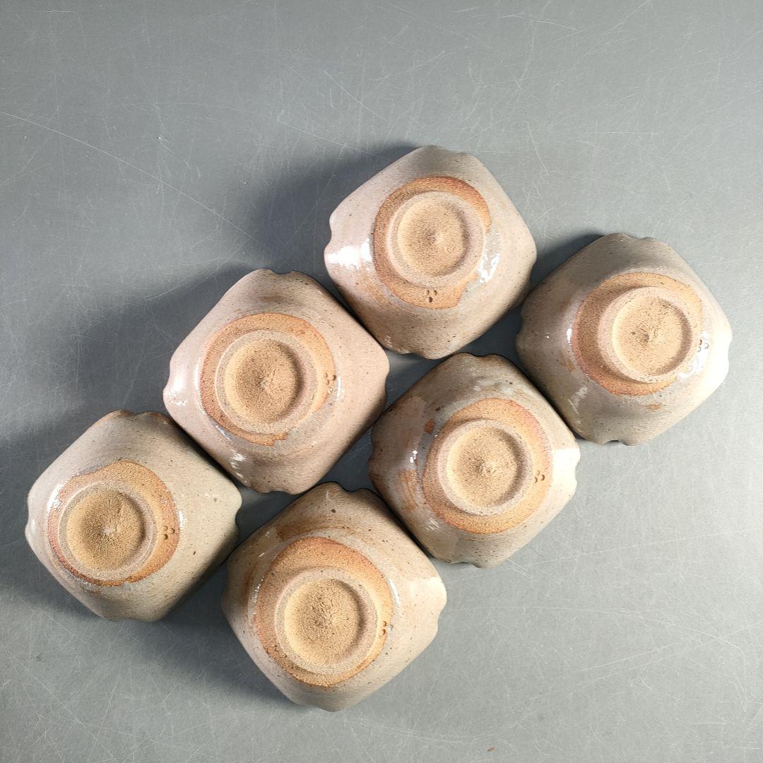 A1377-5/十三代中里太郎右衛門窯/絵唐津向付6客/共箱/銘々皿/懐石道具