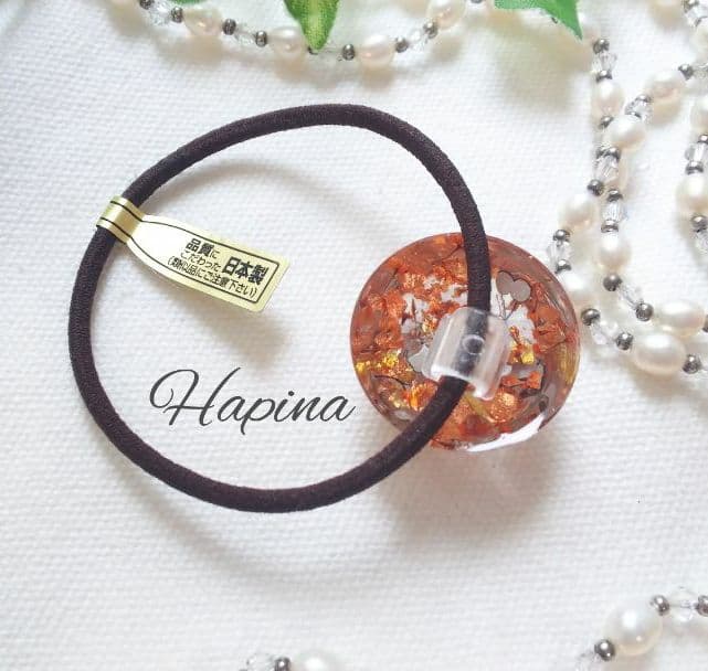 秋デザインドーム型レジンヘアゴム