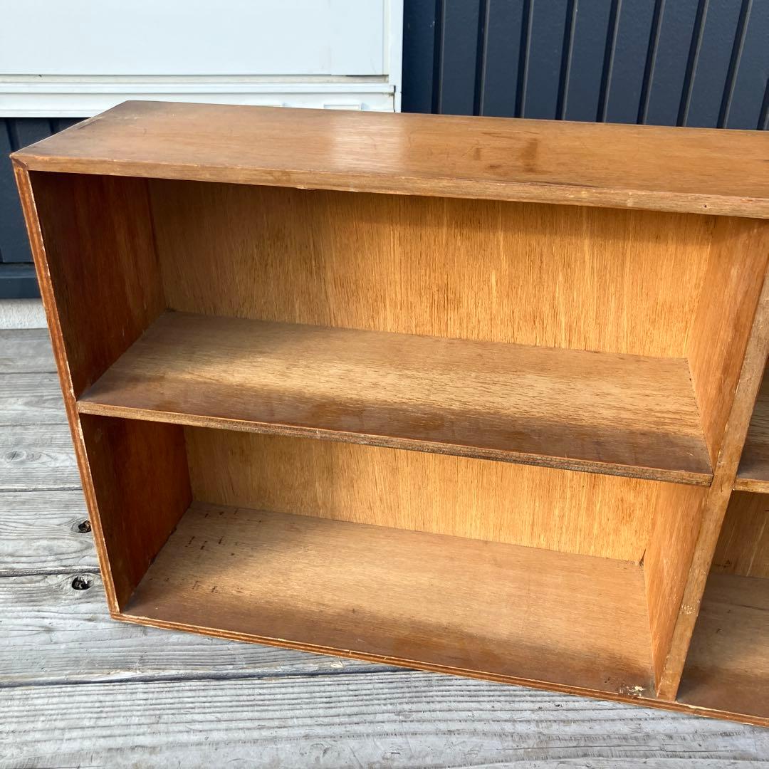 昭和レトロ 古家具 古材 格子型 飾り棚 ディスプレイラック オープンラック