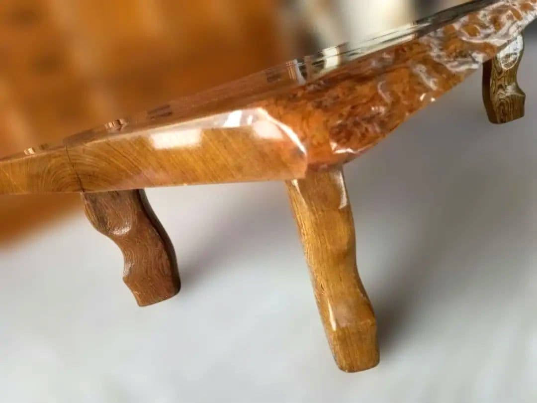 【送料無料・匿名配送】天然木 1枚板 欅 座卓 テーブル