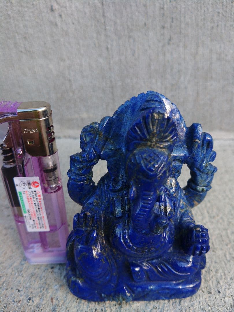 ラピスラズリ　ガネーシャ　置物