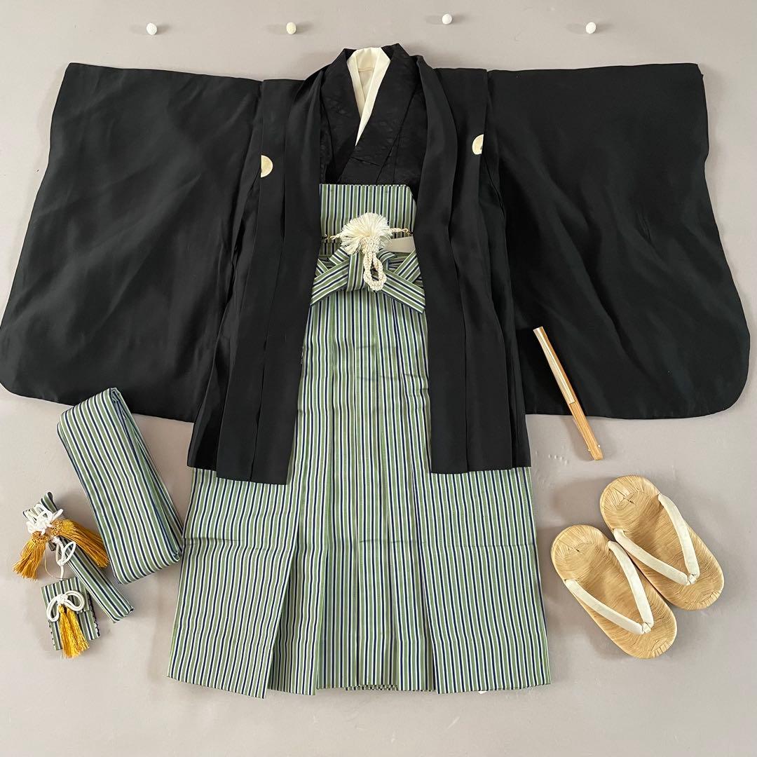 七五三　3歳　男の子　正絹羽織　袴セット